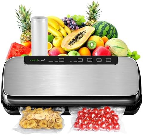 Stainless steel sealer with LED touch controls