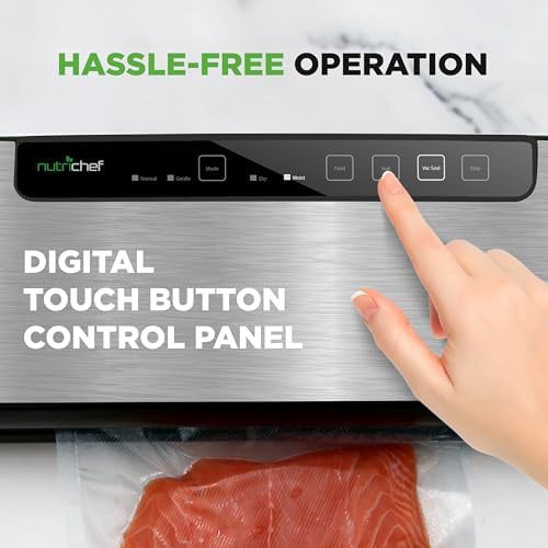Stainless steel sealer with LED touch controls — photo 4