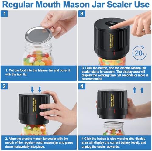 Electric Mason jar sealer with auto pause — photo 3