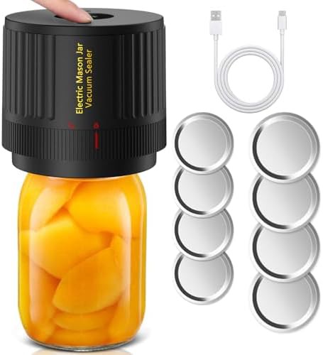 Cordless Mason jar sealer with LED