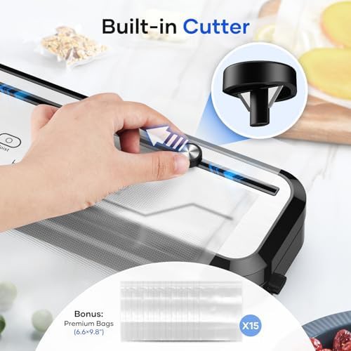 Compact vacuum sealer with integrated cutter — photo 5