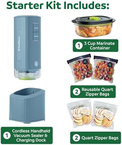 Blue handheld cordless sealer with dock — photo 3