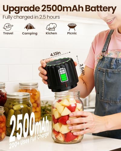Electric Mason Jar Sealer with 80kPa Suction — photo 4