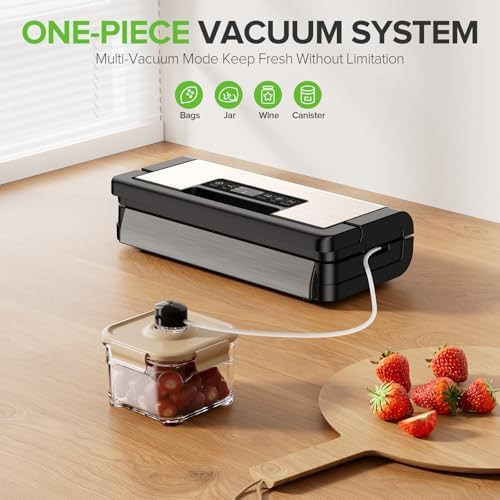 Gunmetal steel vacuum sealer with double heat seal — photo 4